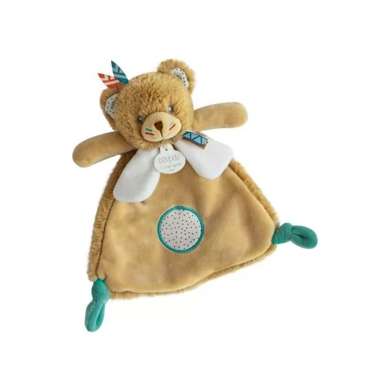 Coffret doudou plat Tiwipi ours (23 cm)