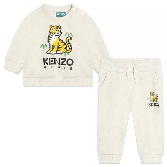 Ensemble de jogging molletonné Fille Beige