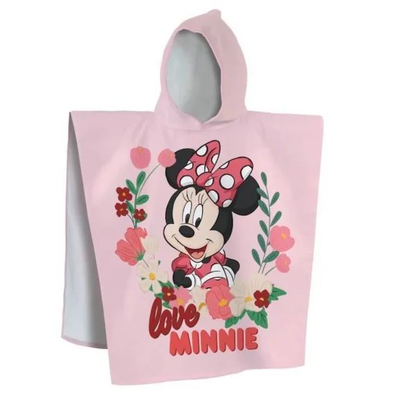 Cape De Bain Imprimée 100% Coton, Minnie Cute Rose