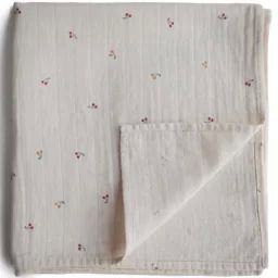 Maxi lange en coton bio Cherries (120 x 120 cm)