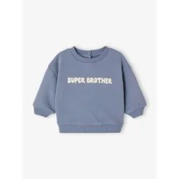 Sweat personnalisable bébé garçon bleu jean