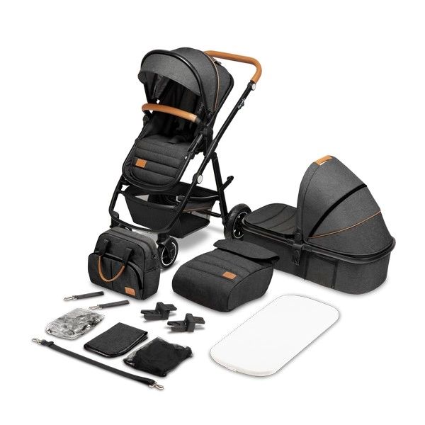 Poussette Lionelo Amber + Nacelle – Grey Graphite