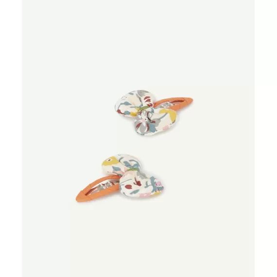 Lot de 2 barrettes noeuds fleuris –  – Soldes