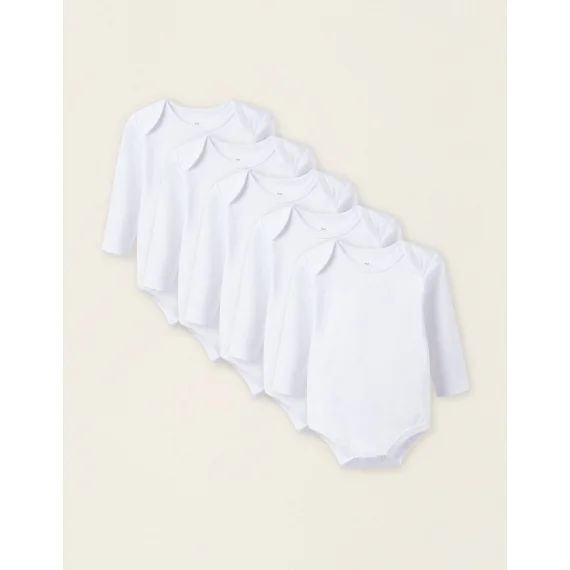 Pack 5 Bodies De Manches Longues Blanc