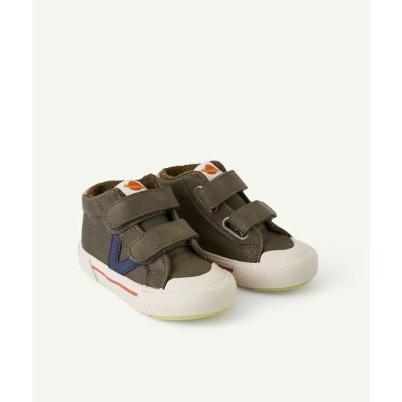Baskets à scratchs tribu bébé garçon kaki