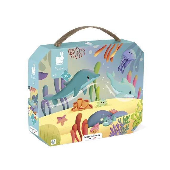 Puzzle Les Animaux Marins 36 Pcs Bleu