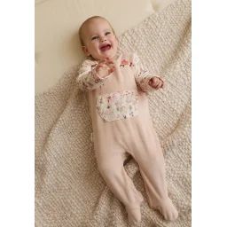 Pyjama Bébé En Velours Manouk Rose