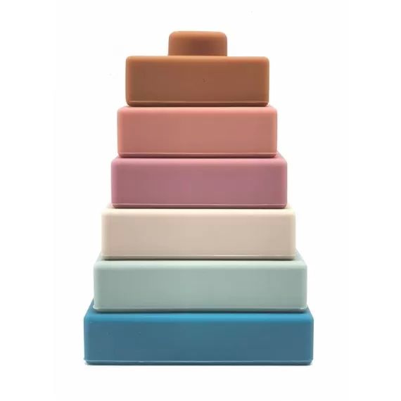 Pyramide carrée à empiler en silicone