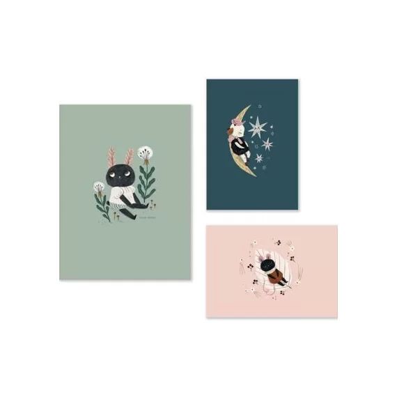 Set de 3 affiches Après la pluie