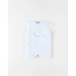 Combishort Naissance Éléphant En Jersey Blanc
