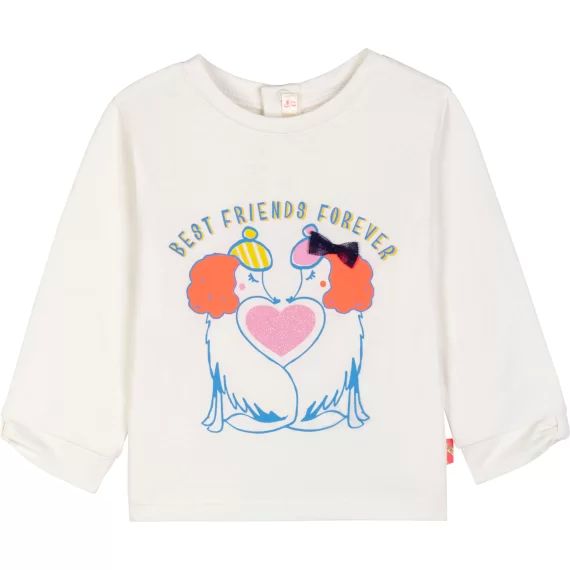 T-shirt en coton best friends Fille Beige