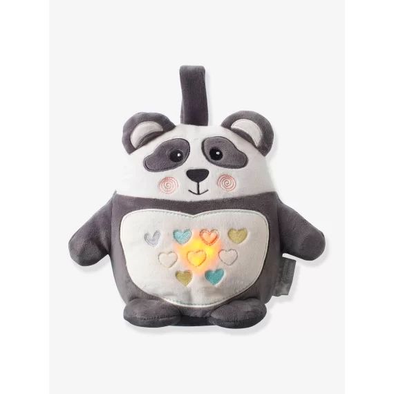 Peluche aide au sommeil rechargeable TOMMEE TIPPEE Pippo le panda gris anthracite/blanc