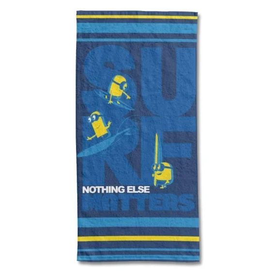 UNIVERSAL – Serviette De Plage Minions 70×140 cm – 100% Coton – 300 GSM – Bleu Marine bleu