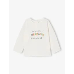 T-shirt bébé parrain. / marraine pressionné dos blanc