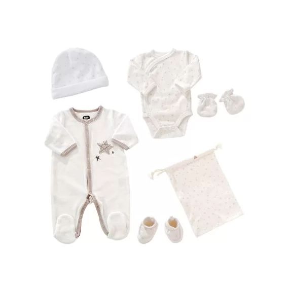 Coffret de naissance gris (6 pièces)
