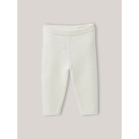 Legging En Coton Biologique Et Laine Ecru