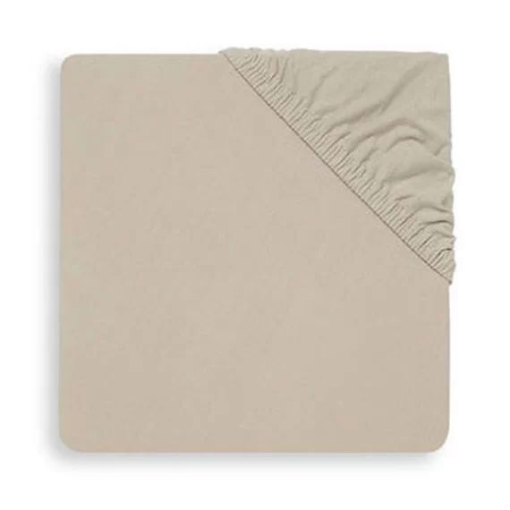 Drap-housse En Jersey Pour Lit De Bébé – Jollein – Nougat – 100% Coton – 60×120 Cm – Lit Bébé Beige