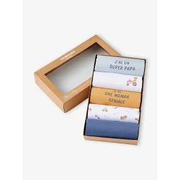 Coffret de 5 bodies manches courtes bleu