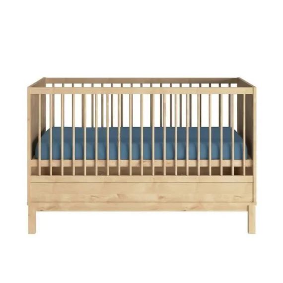 Lit Bébé Évolutif Kiwi Bois 70×140 Cm Marron