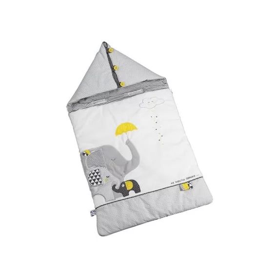 Nid d&rsquo;ange passe sangle Babyfan éléphant gris (80 cm)