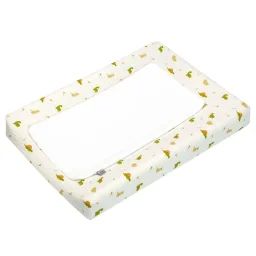 Set Housse De Matelas À Langer+tapis De Change Écru Imprimé Dinosaures