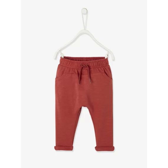 Pantalon molleton bébé garçon uni BASICS brique