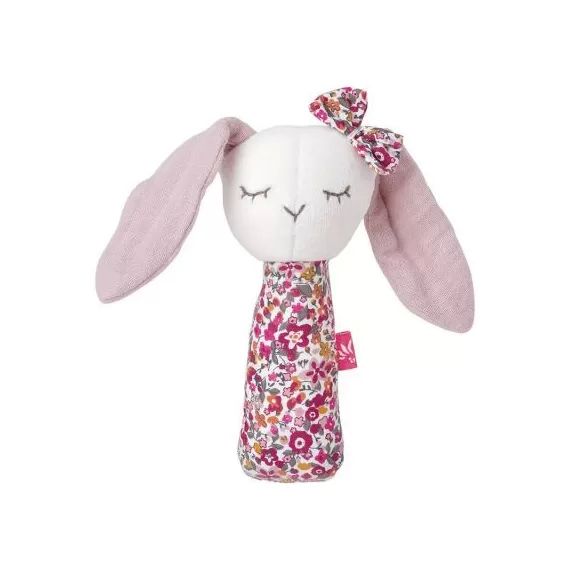 Hochet pouët Lapin rose (26 cm)