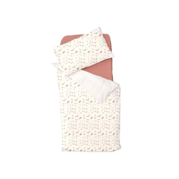 Housse de couette + taie d&rsquo;oreiller Happy (100 x 140 cm)
