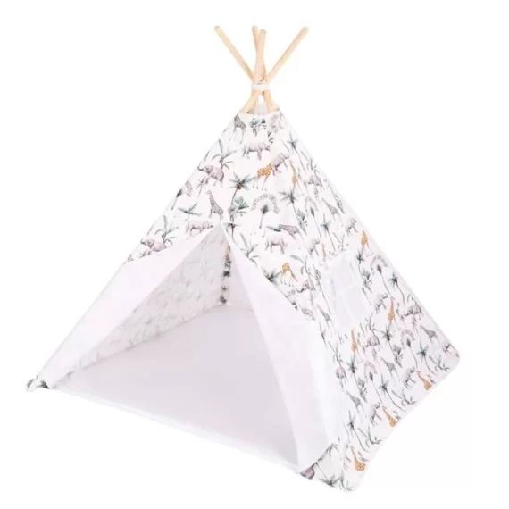 Teepee-tente Enfant Safari – Sevira Kids – Blanc – 180x130x155cm – Coton Blanc