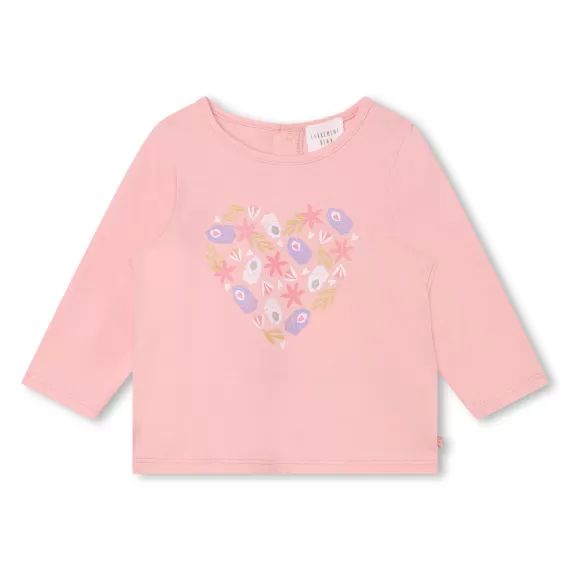T-shirt avec illustration Fille Rose