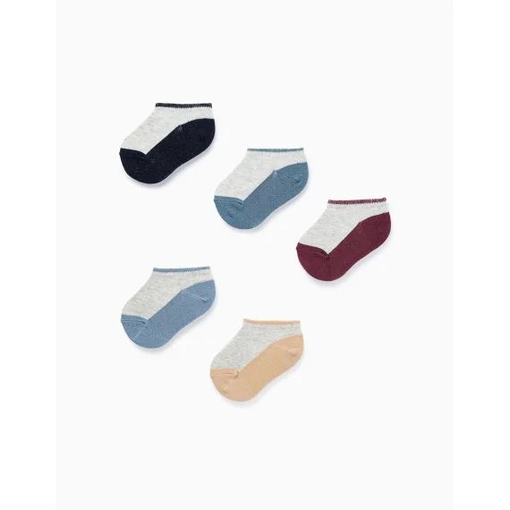 Pack 5 Paires De Chaussettes Courtes Bicolores Multicolore