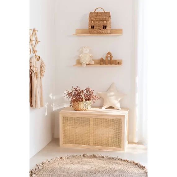 Malle en Rotin et Bois Reyna Natural Kids