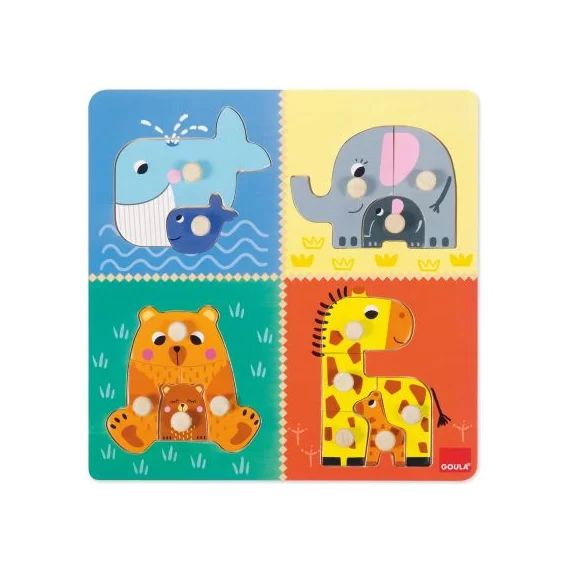Puzzle à encastrement Mamans et bébés (14 pièces)