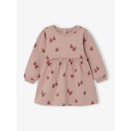 Robe bébé en molleton rose poudré