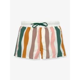 Short de bain avec couche bébé LÄSSIG rayé blanc