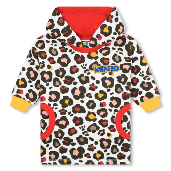Robe à capuche en molleton Fille Beige