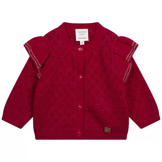 Cardigan volanté en tricot Fille Rouge