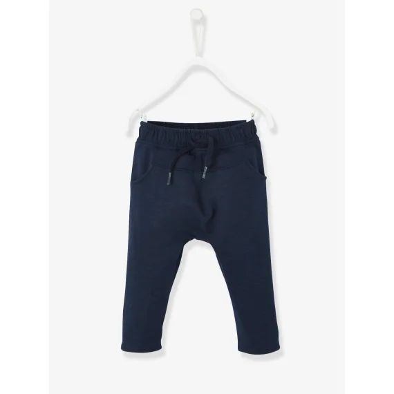 Pantalon molleton bébé garçon uni BASICS marine grisé