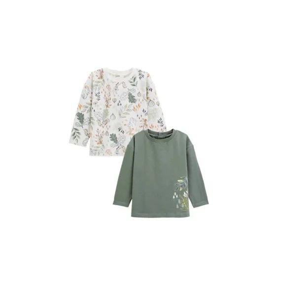 Lot De 2 T-shirts Bébé Manches Longues Merlin Vert