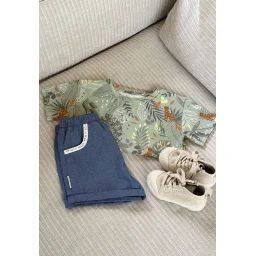 Short Bébé En Toile De Coton Dumbea Bleu