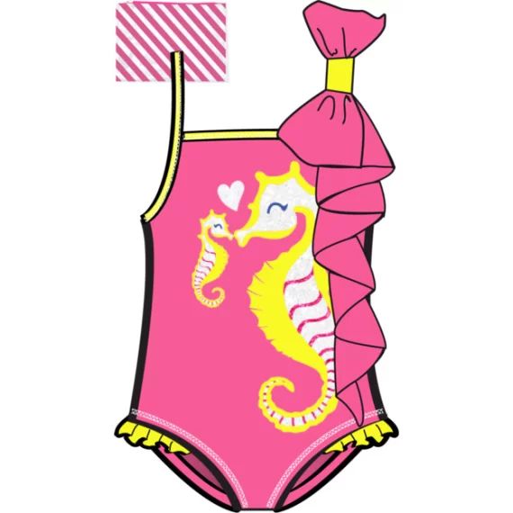 Maillot de bain hippocampe Fille Rose
