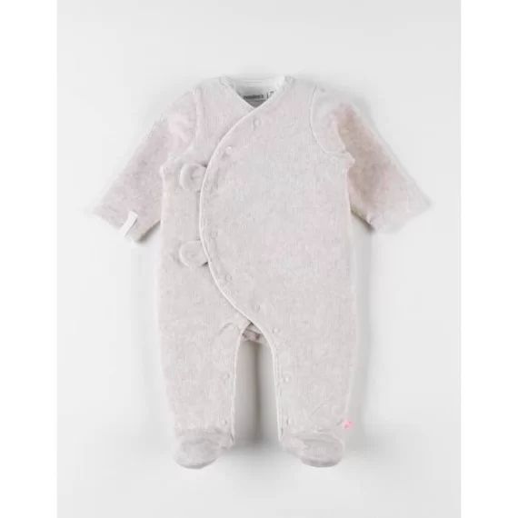 Pyjama 1 Pièce En Velours Beige