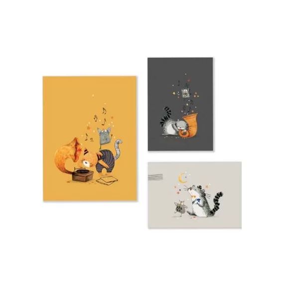 Set de 3 affiches Les Moustaches