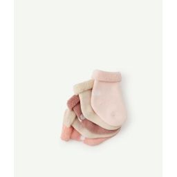 Lot de 5 paires de chaussettes bébé en coton biologique rose –  – Soldes