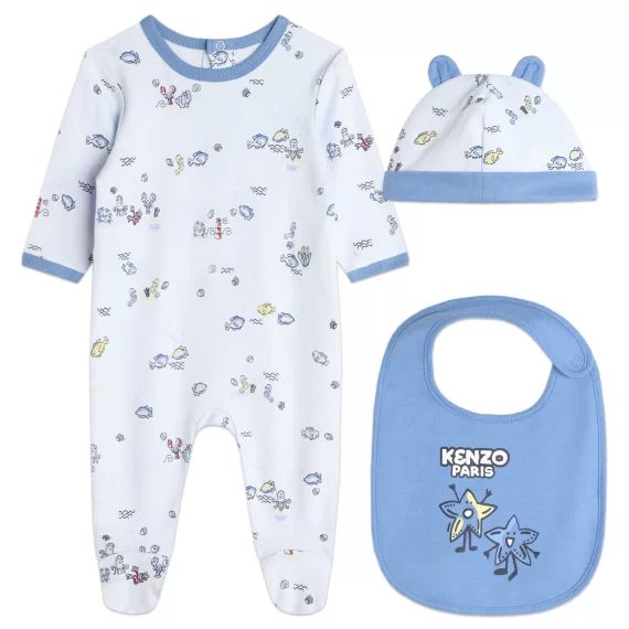 Ensemble cadeau naissance Garçon Bleu