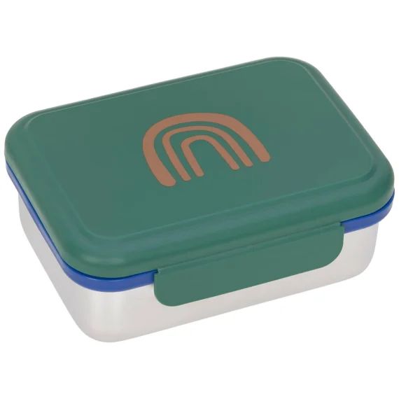 Boîte À Goûter/lunch Box Inox Little Gang Arc-en-ciel Vert