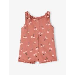 Combinaison imprimée bébé vieux rose