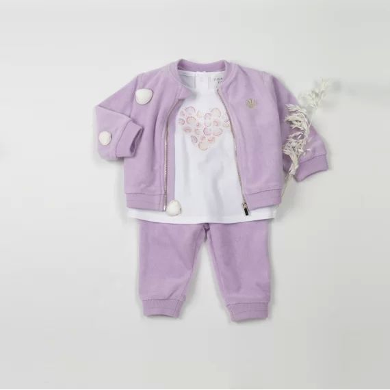 Pantalon en éponge Fille Violet