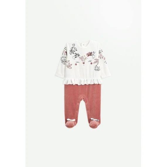 Pyjama Bébé En Velours Trinidad Rose