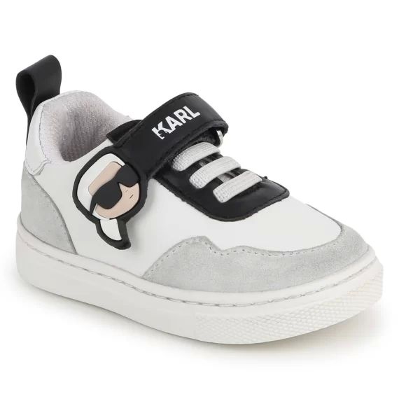 Baskets à lacets en cuir UNISEXE Noir